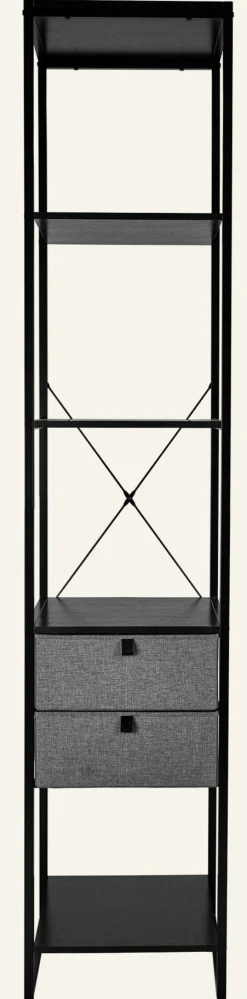 Klädhängare svart - 44x46,5x215 cm