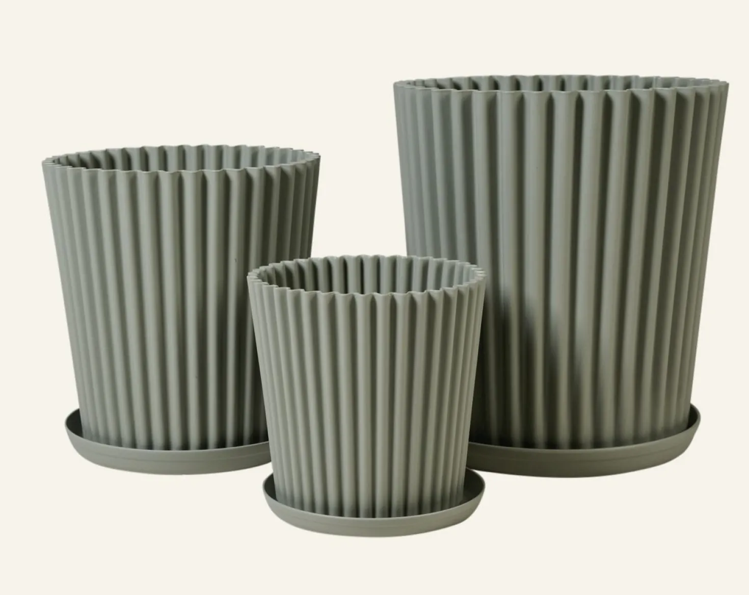 Kruka utomhus grågön - 39x39x44 cm