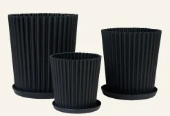 Kruka utomhus svart - 39x39x44 cm