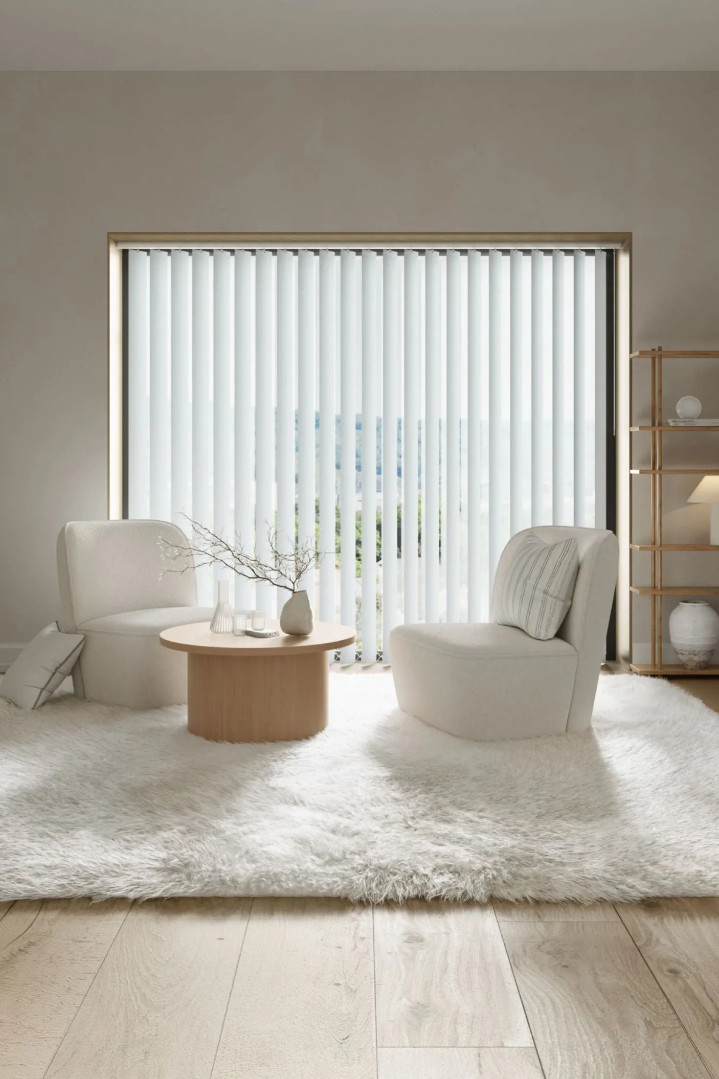 Lameller vit - 8,9x250cm