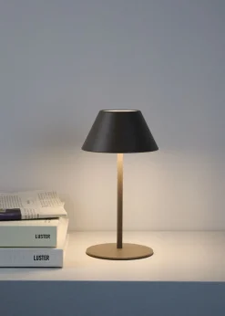 Led bordlampa brun - 10x10x21 cm
