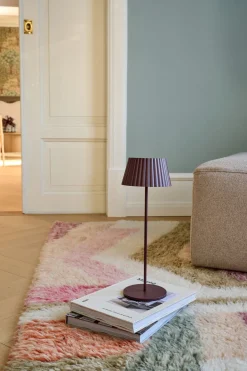Led bordlampa burgundy - 37,5 cm ø13,5