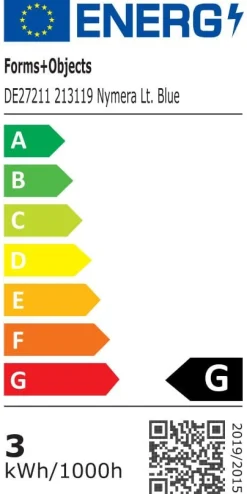 Led bordlampa ljusblå - 37,5 cm ø13,5