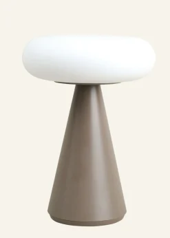 Led bordlampa ljusbrun - ø15,6x20,6 cm