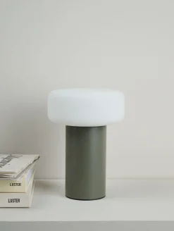 Led bordlampa mellangrön - ø14x11,7 cm