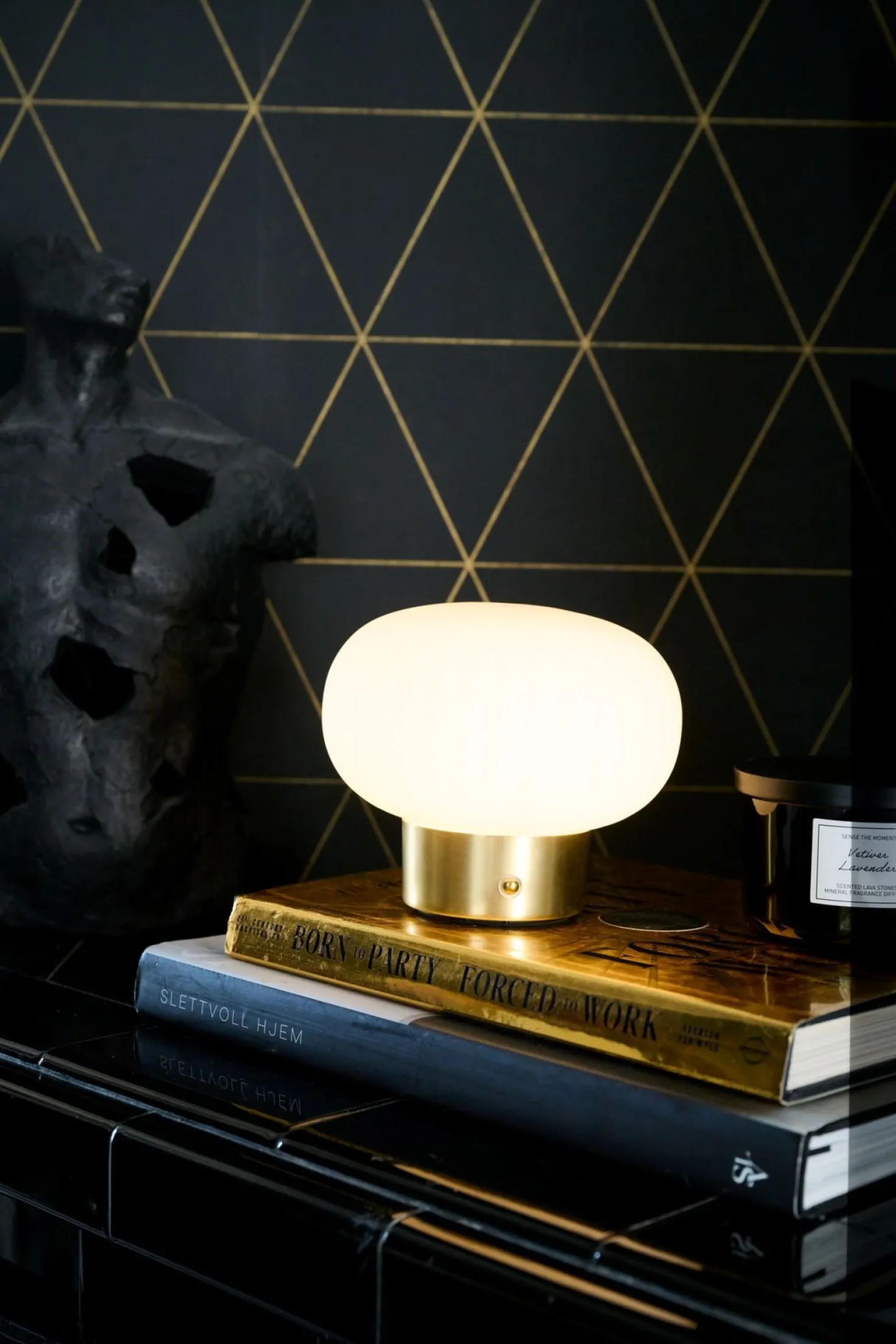 Led bordlampa mässing - 12,2 cm ø14