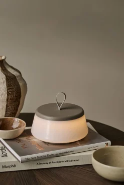 Led bordlampa taupe - 22,9 cm ø14,2