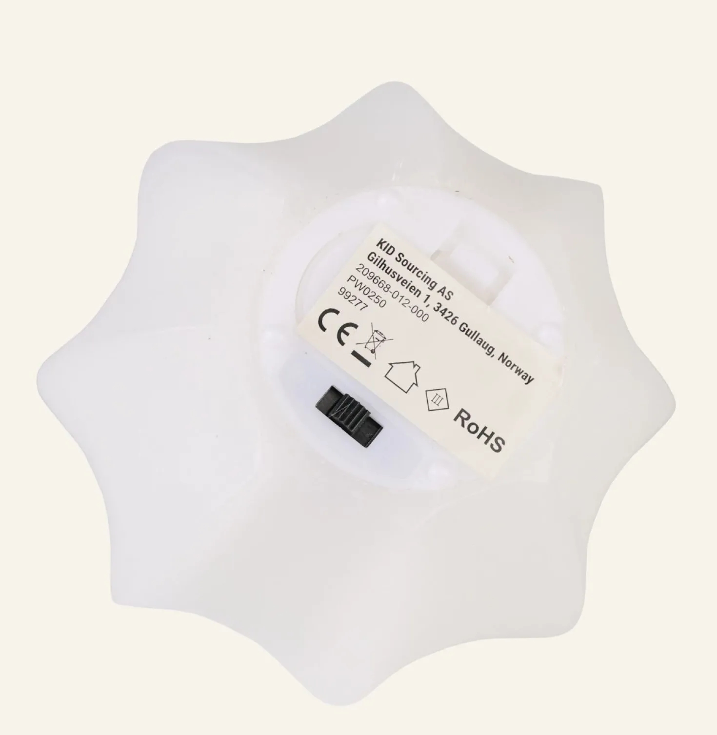 Led-ljus vit - 9,5x9,5x12,5 cm