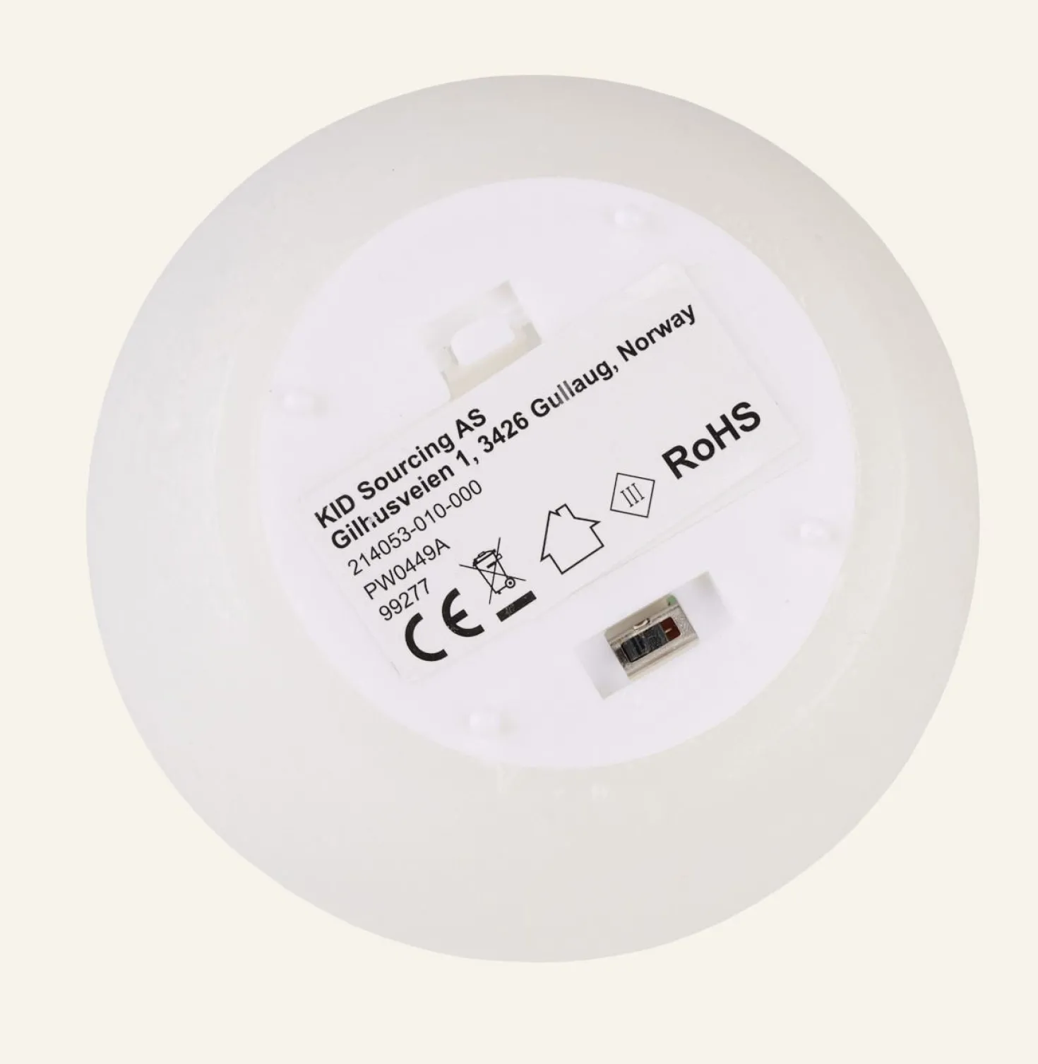 Led-ljus vit - 10x10x8,5 cm