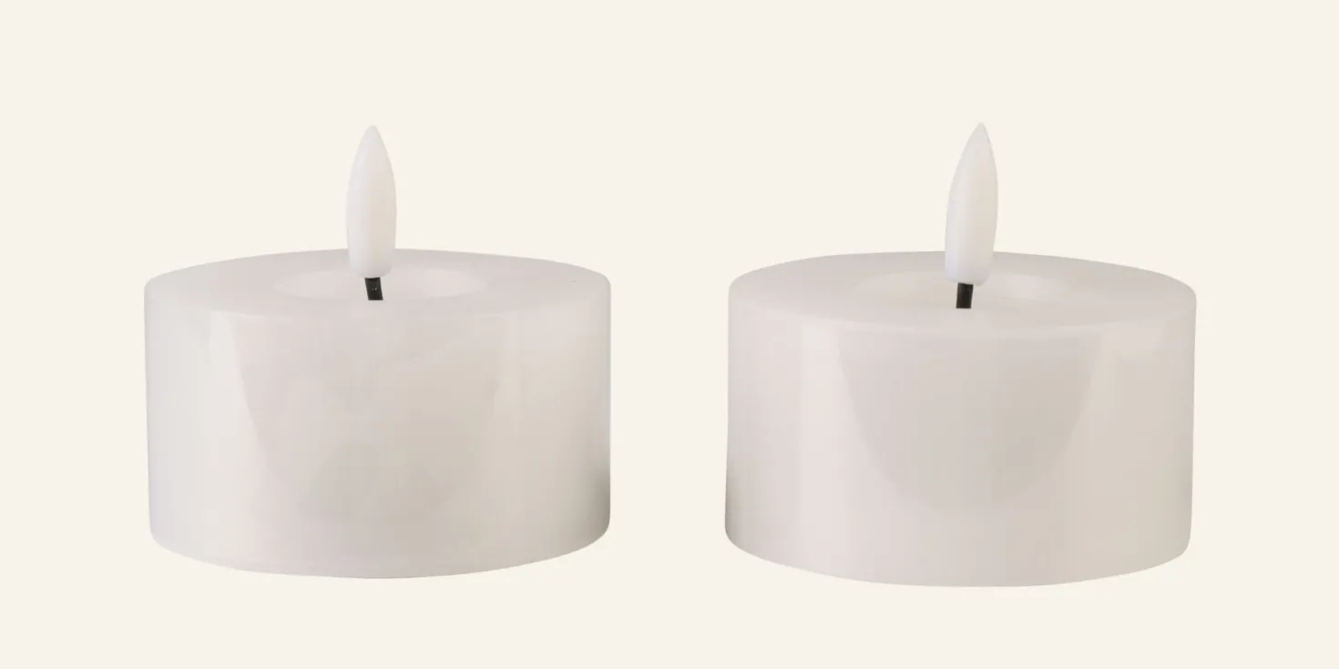 Led-värmeljus vit - 7,5x7,5x4 cm