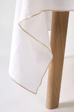 Linneduk beige - 140x350 cm