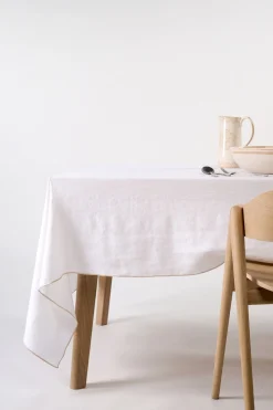 Linneduk beige - 140x250 cm