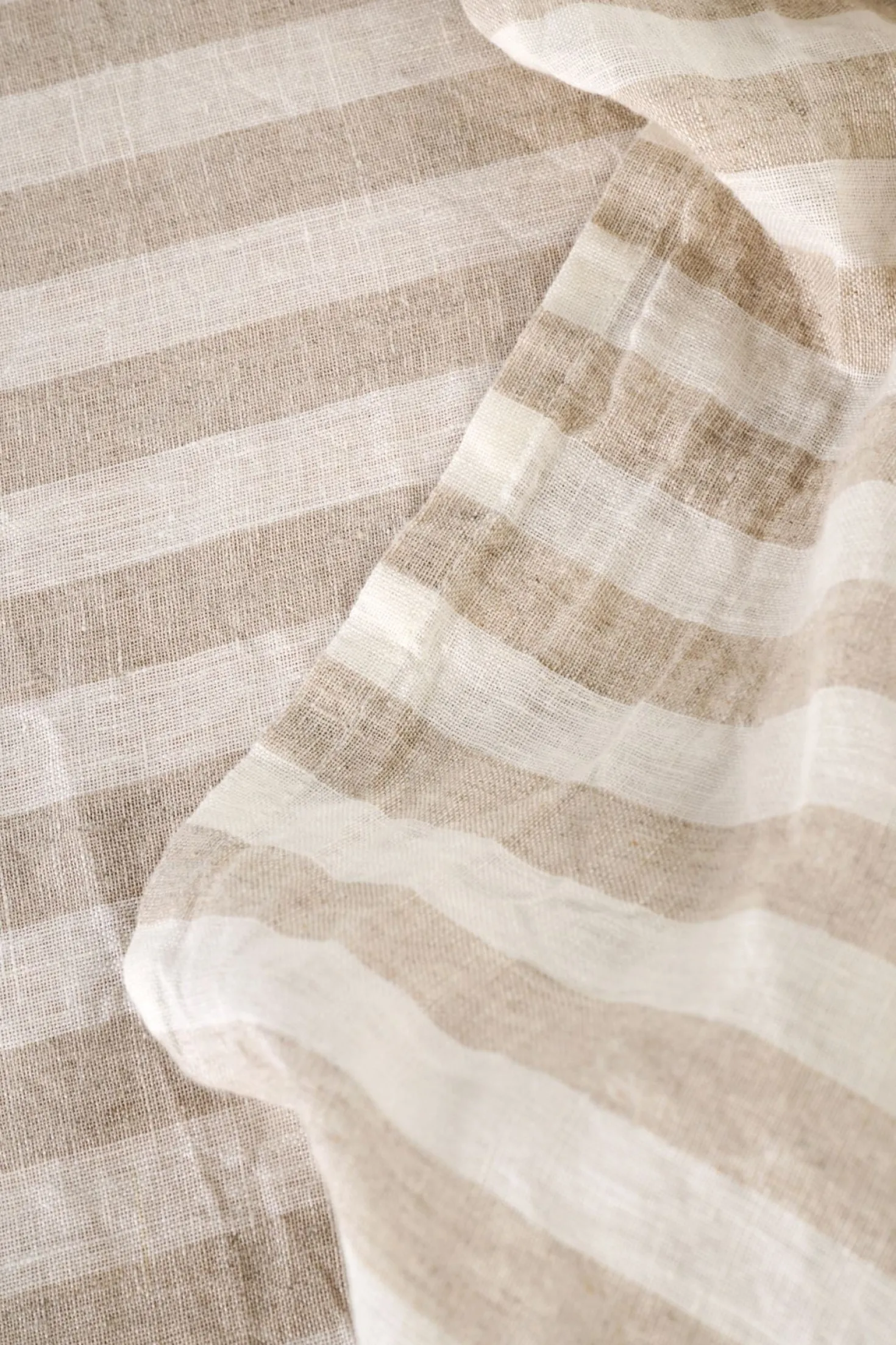 Linneduk beige - 140x250cm