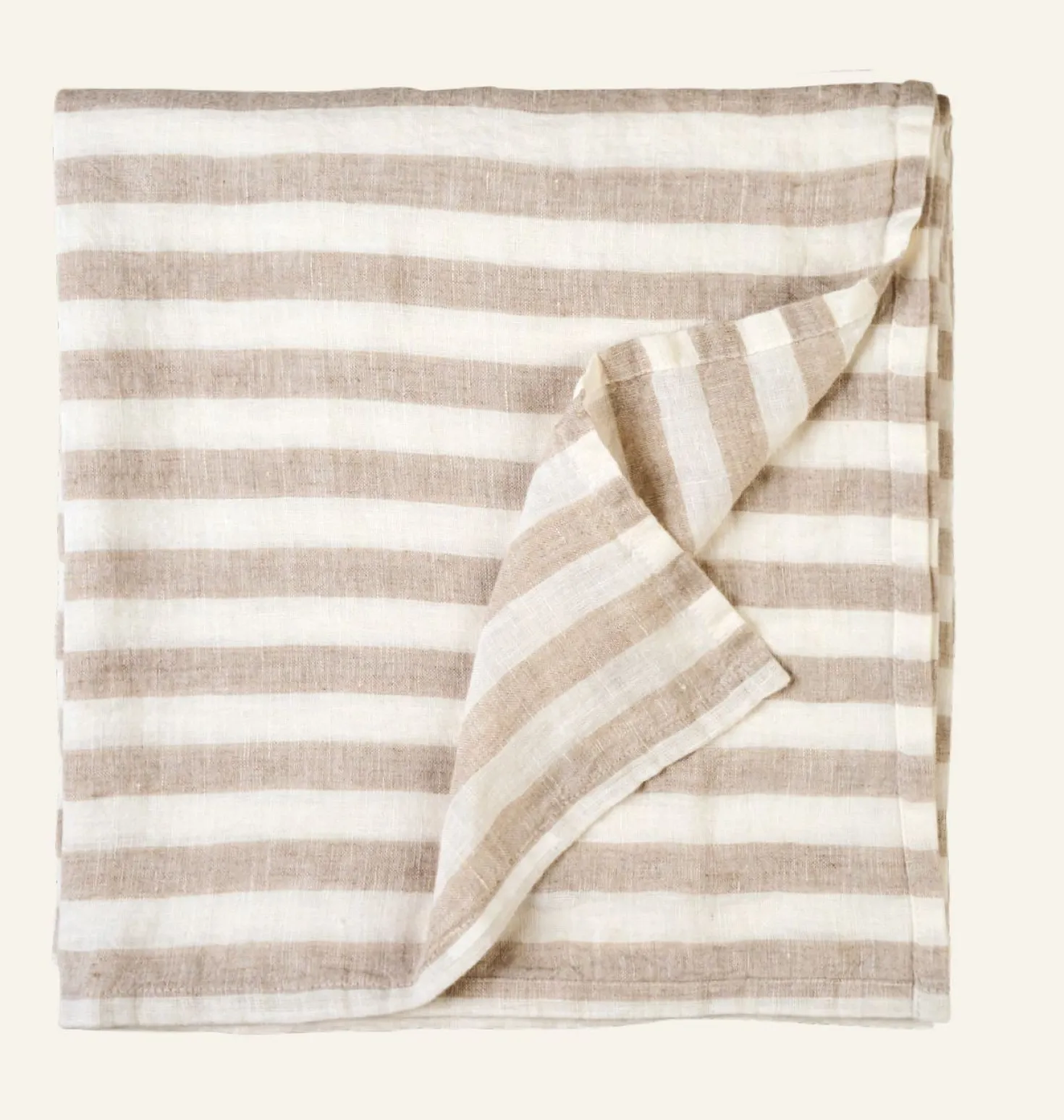 Linneduk beige - 140x250cm