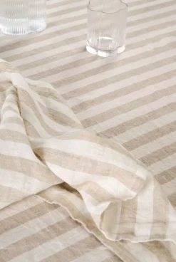 Linneduk beige - 140x250cm