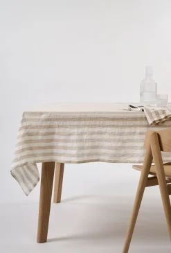 Linneduk beige - 140x250cm