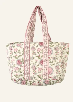 Liten tygväska multi/rosa - 30x40 cm