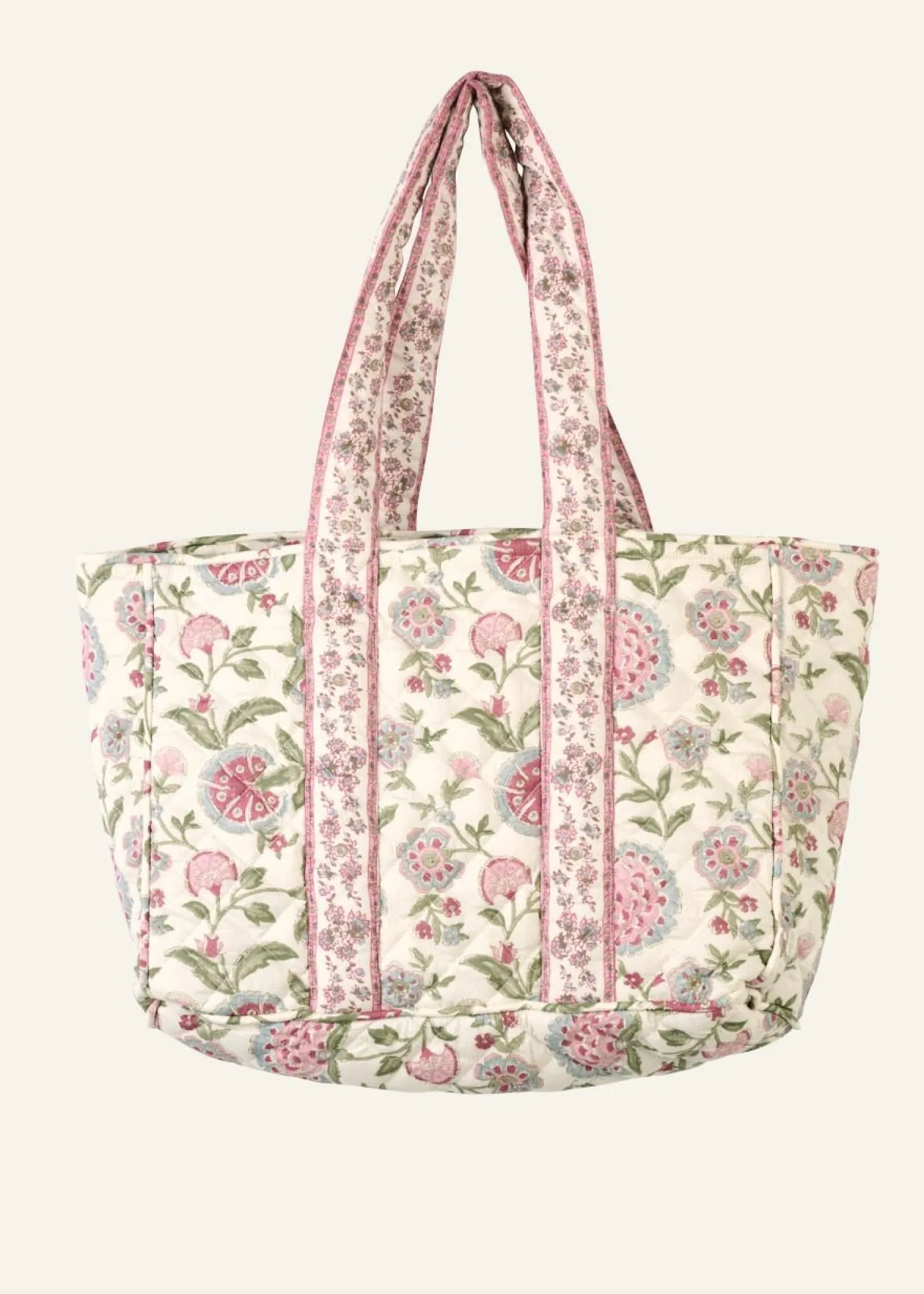 Liten tygväska multi/rosa - 30x40 cm