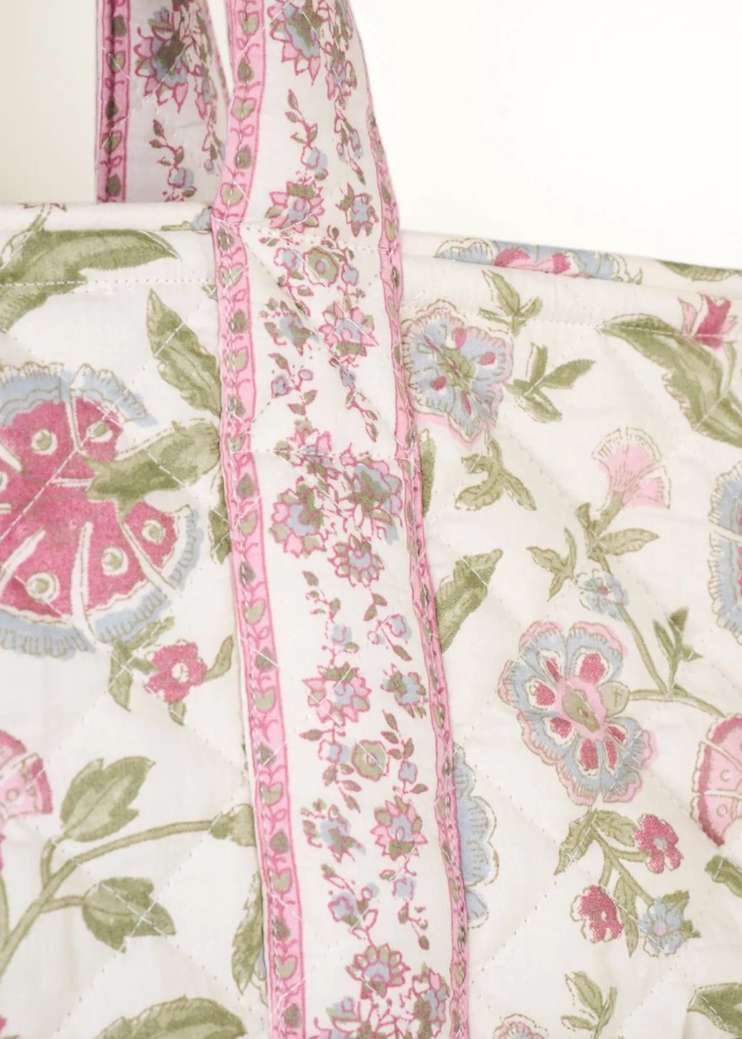 Liten tygväska multi/rosa - 30x40 cm