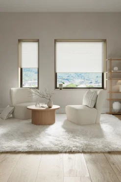 Ljusfiltrerande dubbel plisségardin vit - 80x210 cm