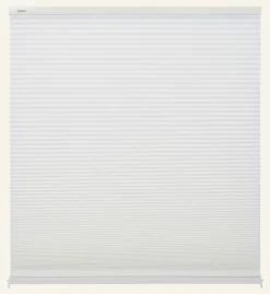 Ljusfiltrerande dubbel plisségardin vit - 120x160 cm