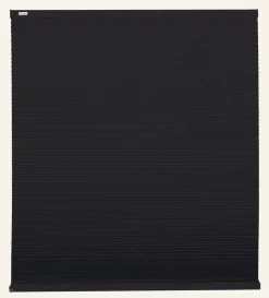 Ljusfiltrerande plisségardin svart - 100x160 cm