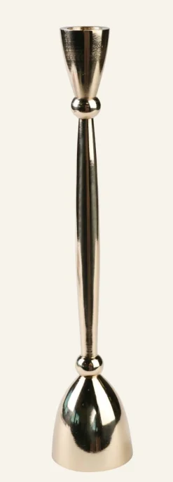 Ljusstake guld - 5,5x5,5x22 cm