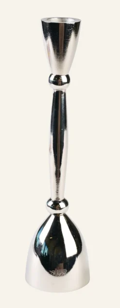 Ljusstake silver - 5,9x5,9x30 cm
