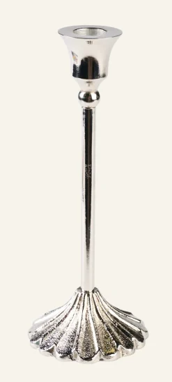 Ljusstake silver - 8,5x8,5x22,5 cm