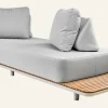 Loungesoffa offwhite - 96,5x253x31,5 cm