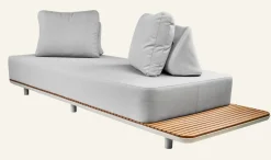 Loungesoffa offwhite - 96,5x253x31,5 cm