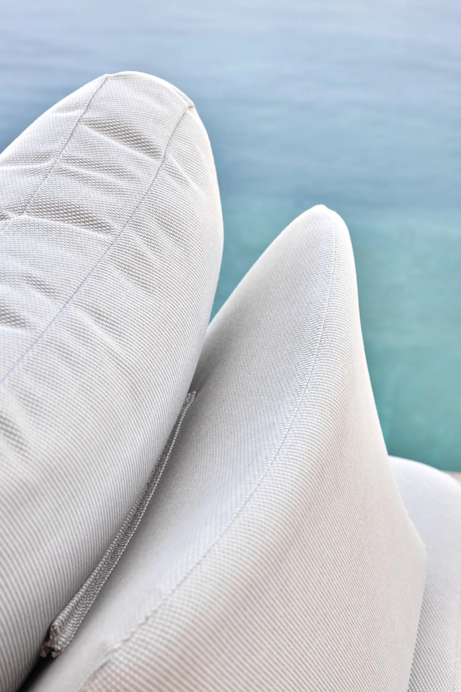 Loungesoffa offwhite - 96,5x253x31,5 cm