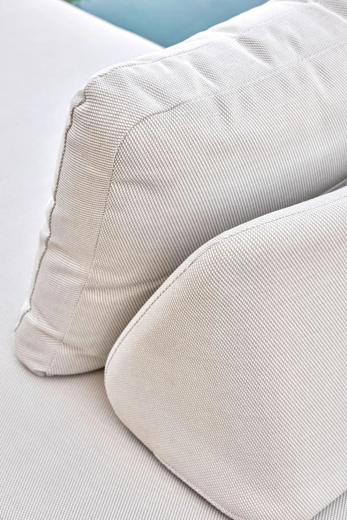 Loungesoffa offwhite - 96,5x253x31,5 cm