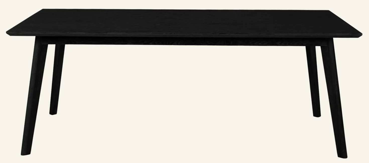 Matbord svart - 100x200x75 cm