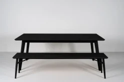 Matbord svart - 100x200x75 cm