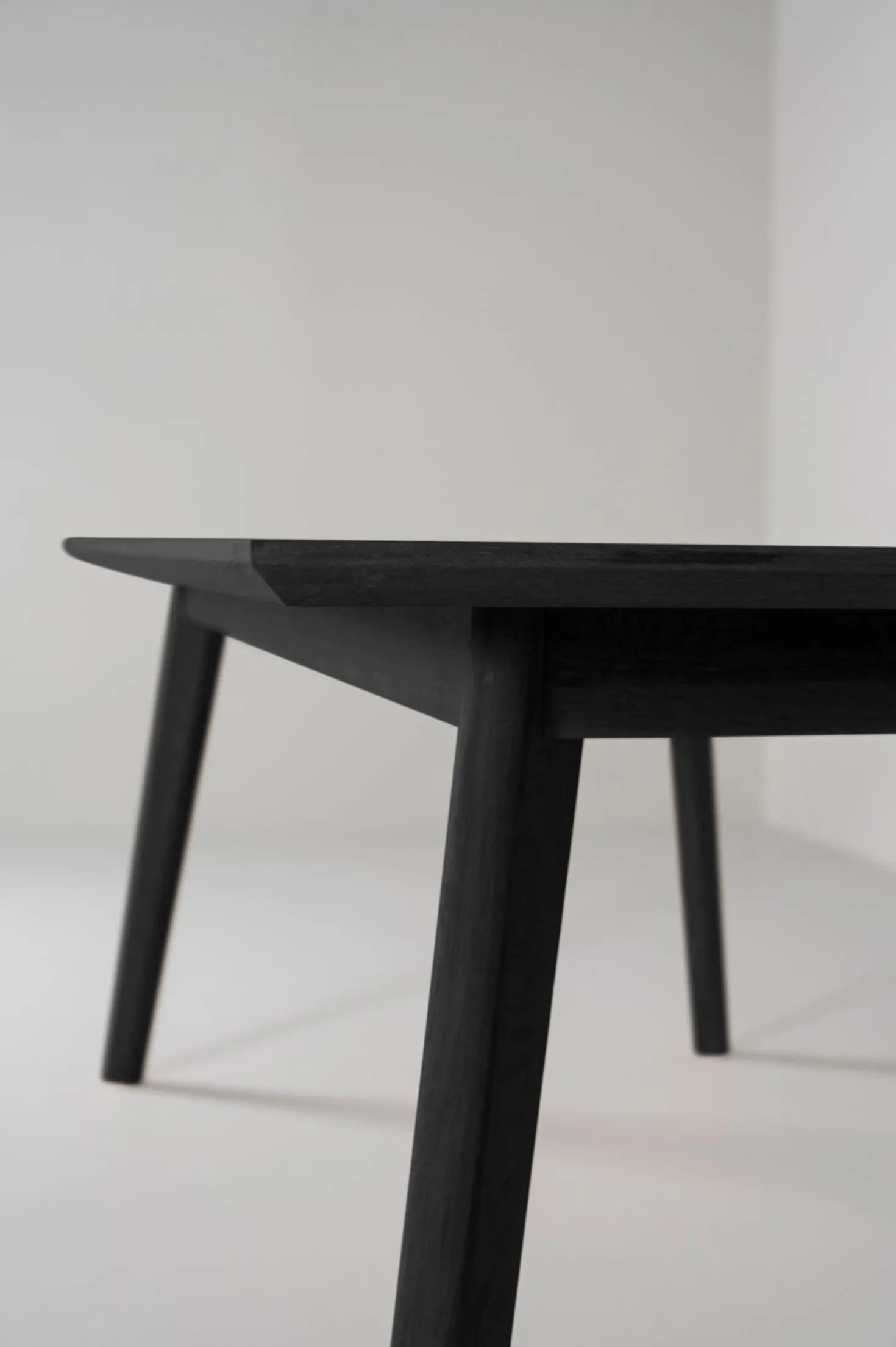 Matbord svart - 100x200x75 cm