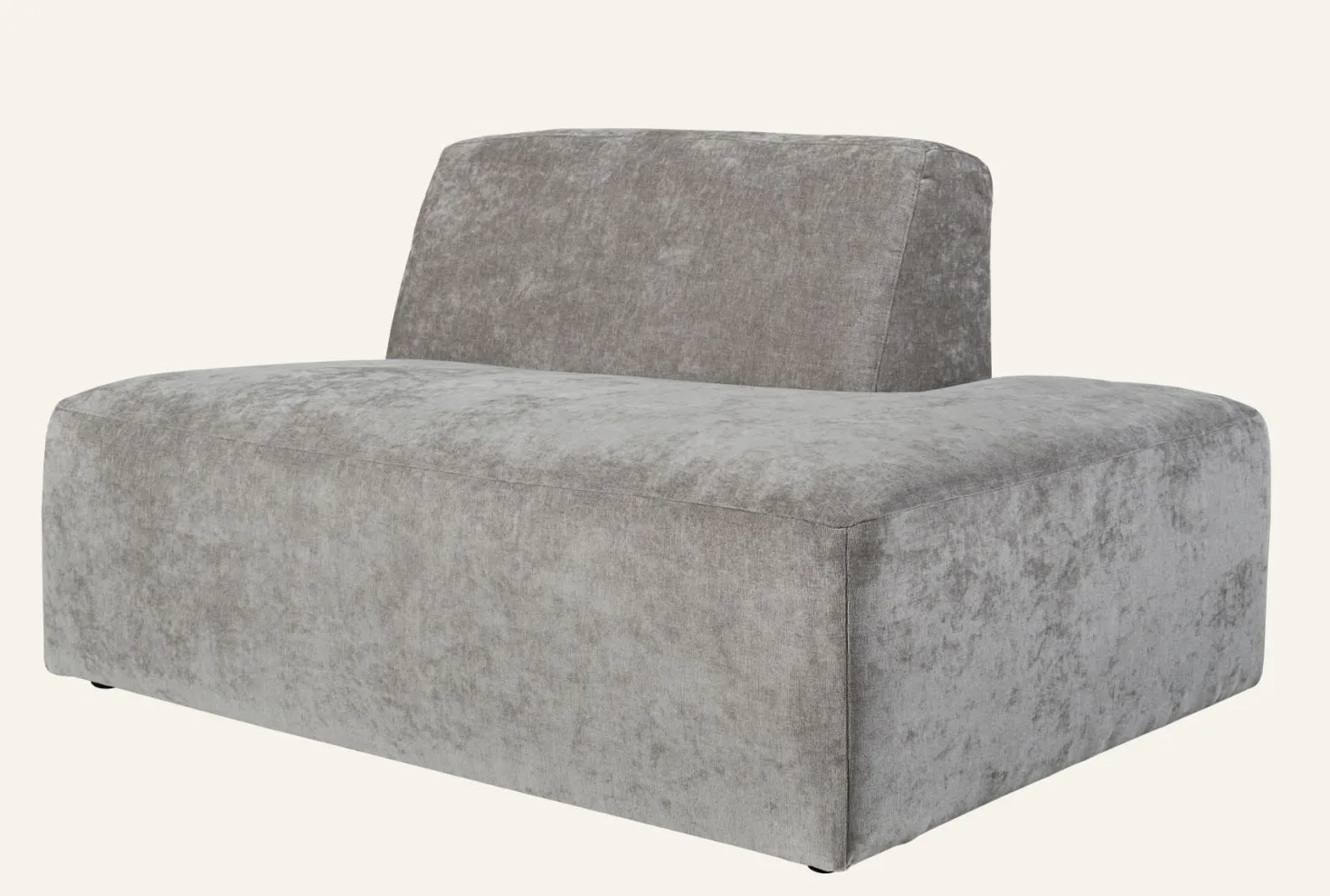 Modul öppen ände höger grå - 134x93x73 cm