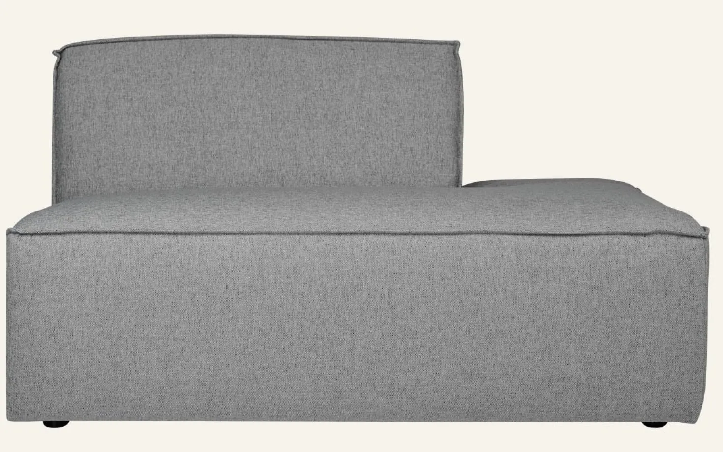 Modul öppen ände höger grå - 134x93x73 cm