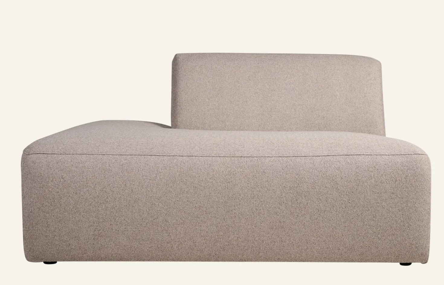 Modul öppen ände vänster beige - 134x93x73 cm