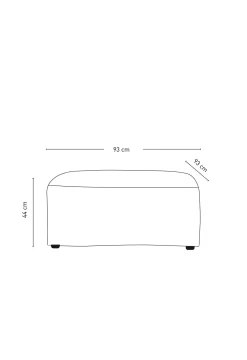 Modul puff natur - 98x93x44 cm