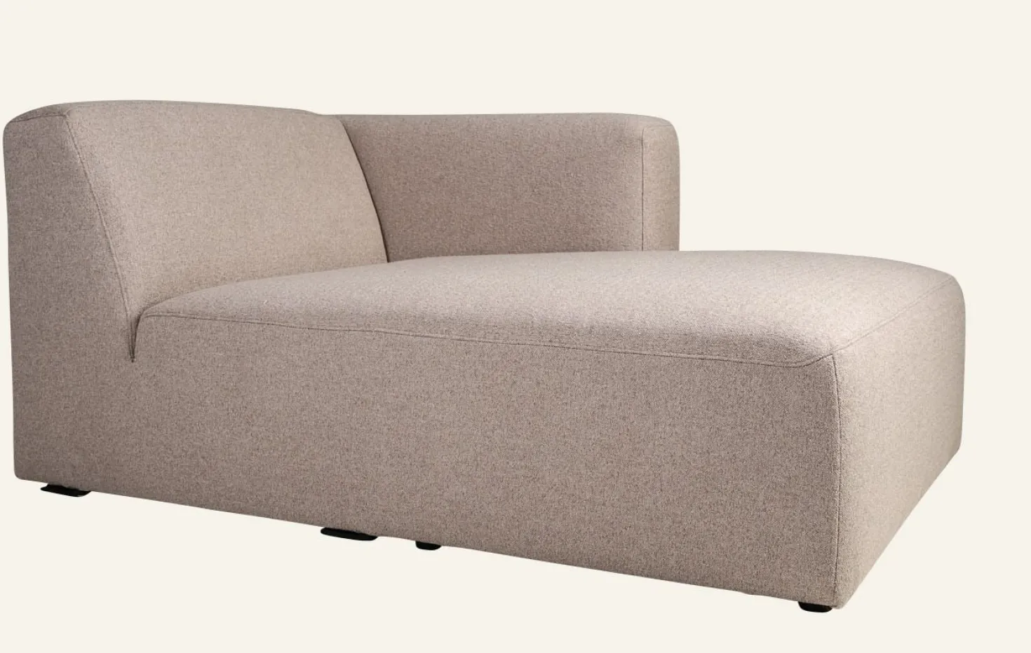 Modul schäslong höger beige - 154x114x73 cm