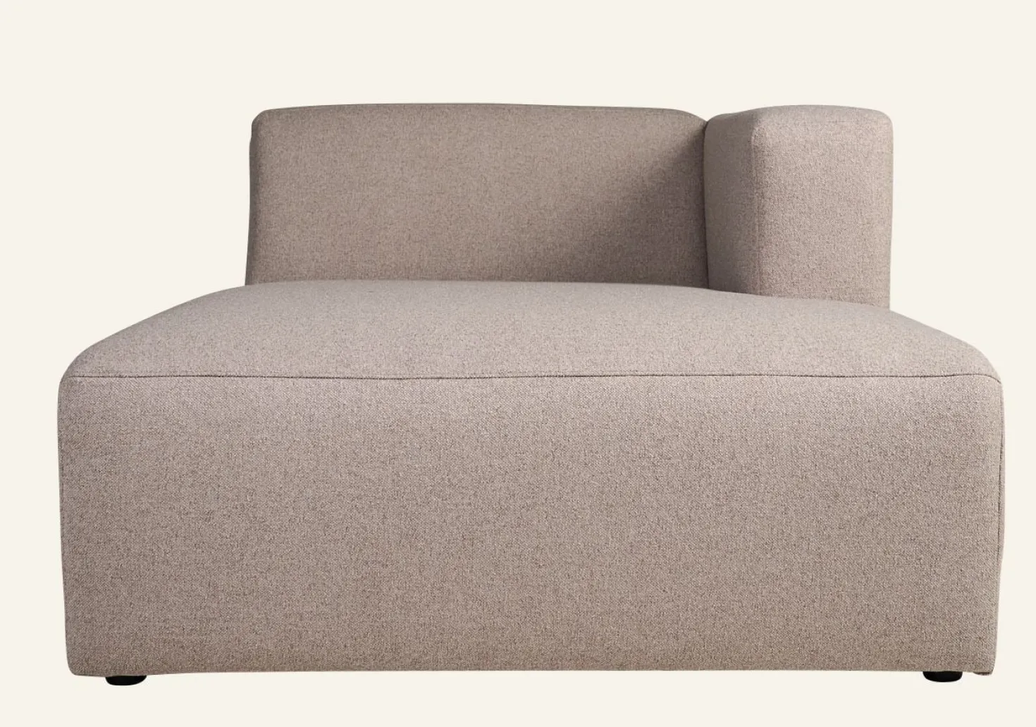 Modul schäslong höger beige - 154x114x73 cm