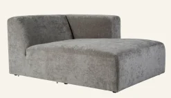 Modul schäslong höger grå - 114x154x73 cm