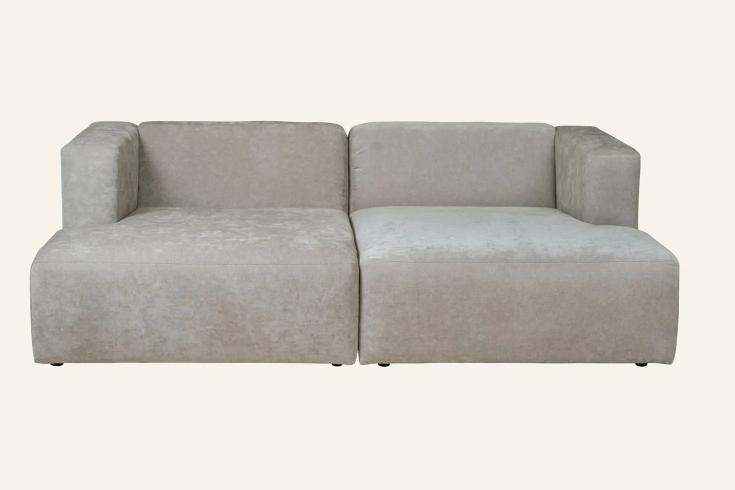 Modul schäslong höger grå - 114x154x73 cm