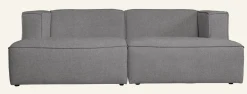 Modul schäslong höger grå - 154x114x73 cm