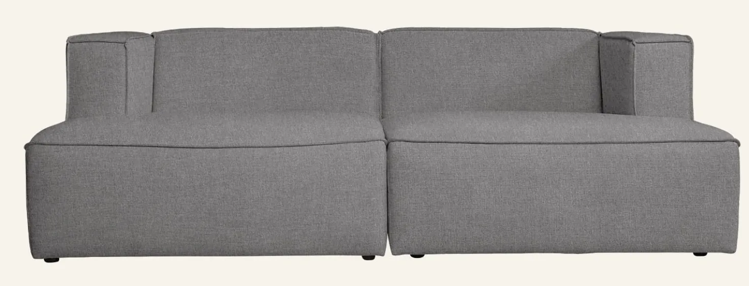 Modul schäslong höger grå - 154x114x73 cm