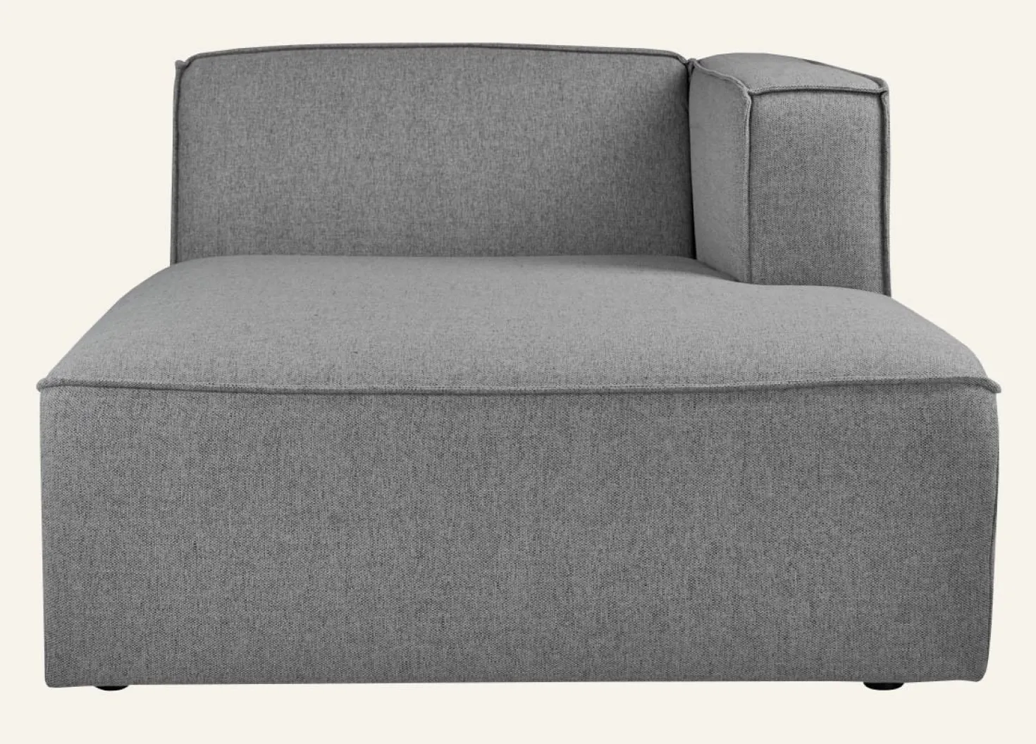Modul schäslong höger grå - 154x114x73 cm