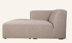 Modul schäslong vänster beige - 154x114x73 cm