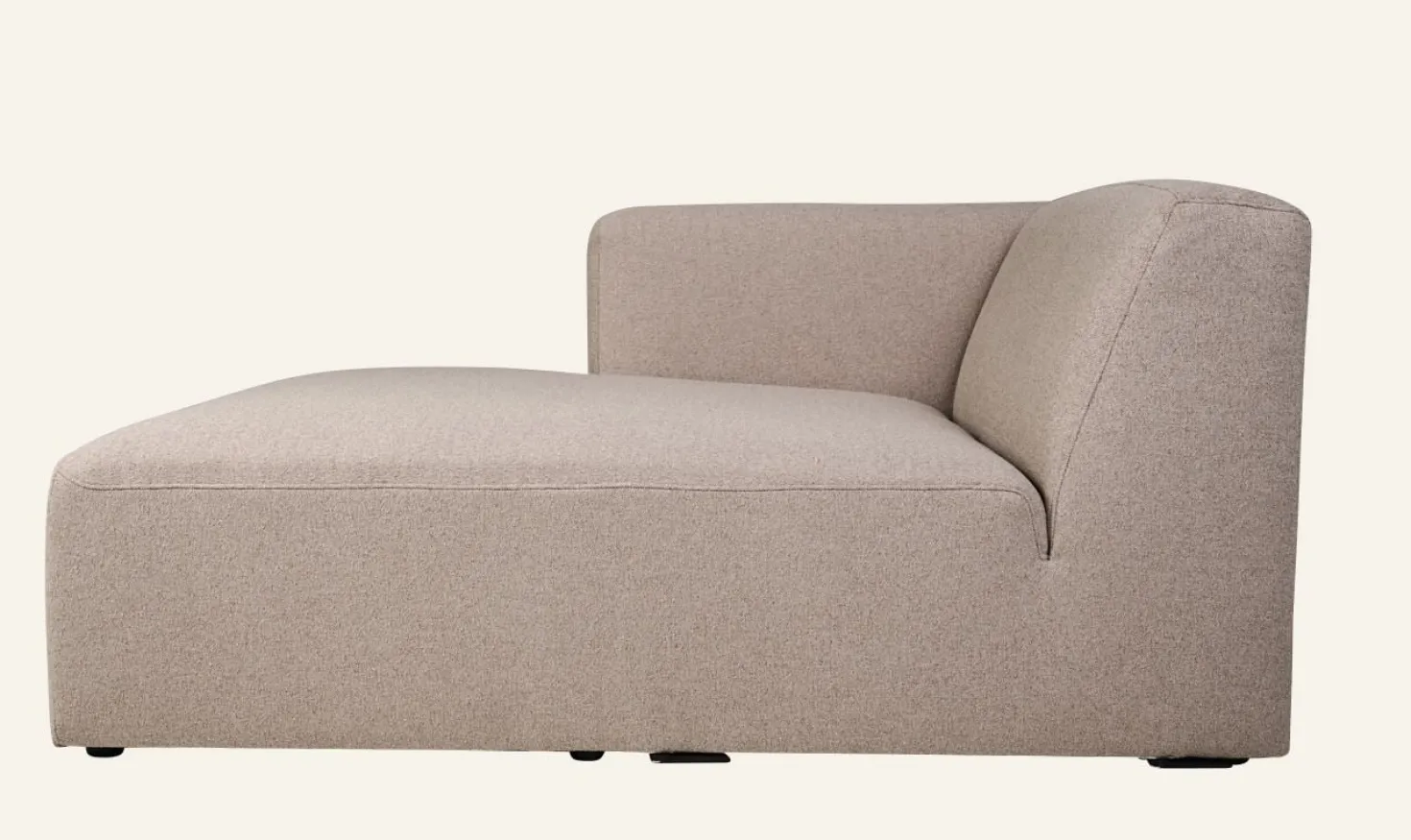 Modul schäslong vänster beige - 154x114x73 cm