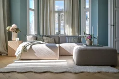 Modul schäslong vänster beige - 154x114x73 cm